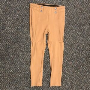Tan / Brown Calvin Klein Women's Button Detail Pull on Pants (Size Small Petite)